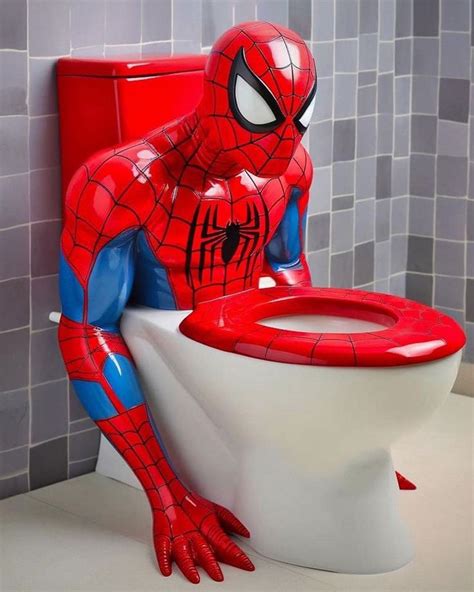 Custom Superhero Toilet Let Superheroes Watch Over You While You Take
