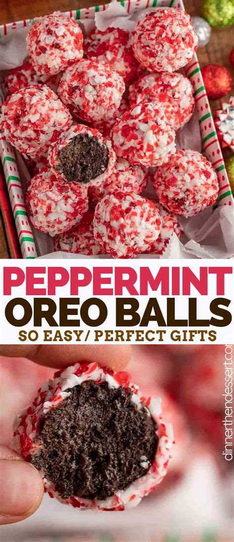 Peppermint Oreo Balls Are Crushed Oreo Cookies And Cream Cheese Dipped