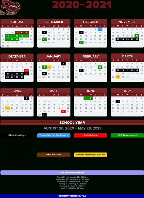 2021 2021 School Year Calendar On One Page Calendar Printables Free Blank