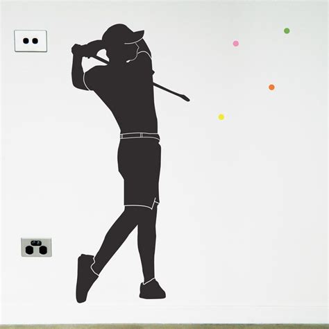 Golfer Wall Sticker Removable Decal Made In Australia
