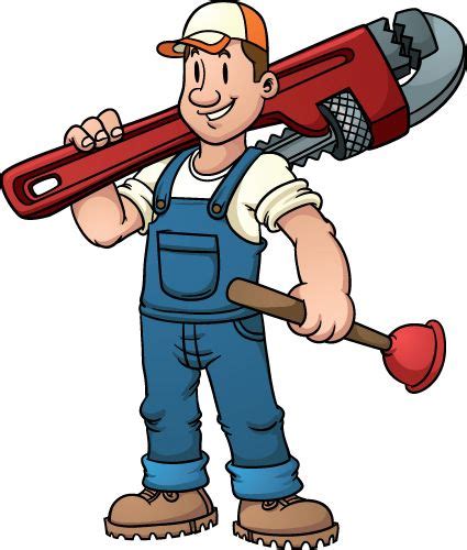 Plumbers Funny Pictures Funny Plumber Design Elements Vector 03