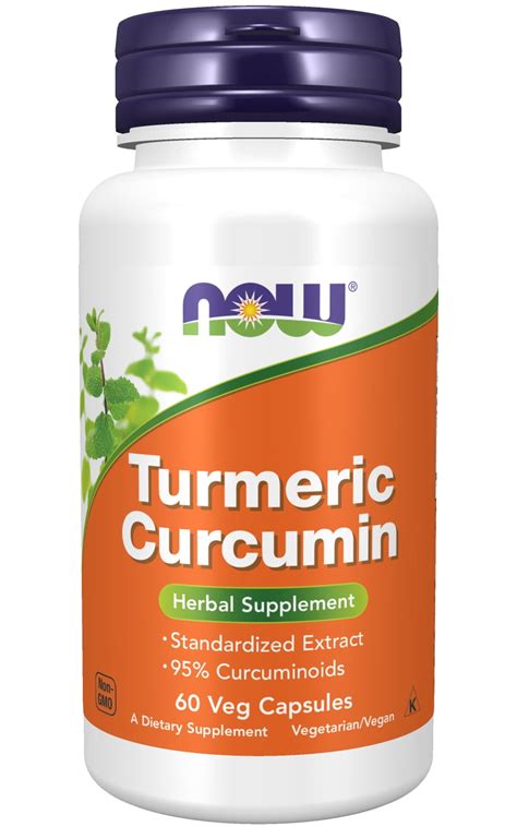 Now Supplements Turmeric Curcumin Derived From Turmeric Root Extract 95 Curcuminoids Herbal