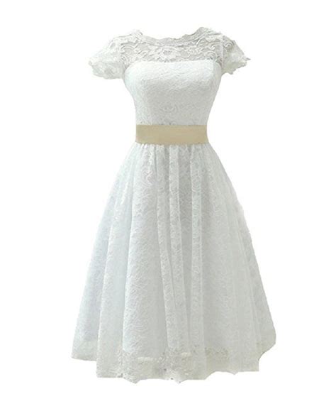 .hochzeitskleid xxxl elfenbein standesamt 52/54 zusammenleger style hochzeitsgast kleiders. Brautkleid Spitze Knielang Hochzeitskleid XS S M L XL XXL ...