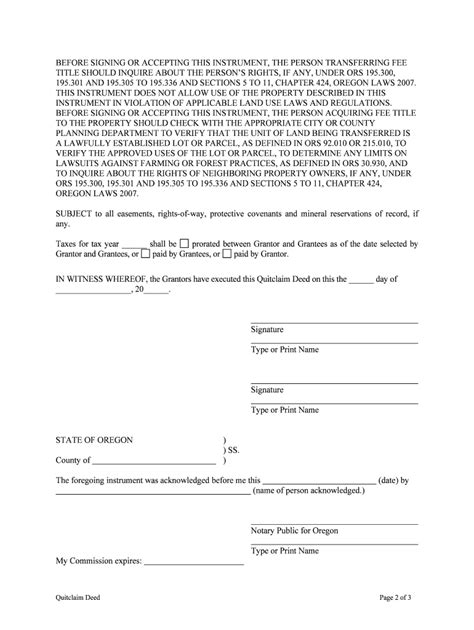 Oregon Quitclaim Deed By Two Individuals To Husband And Wife Form