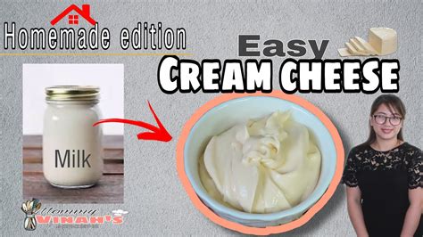 Cream Cheese Recipehomemade Cream Cheesehow To Make Cream Cheese