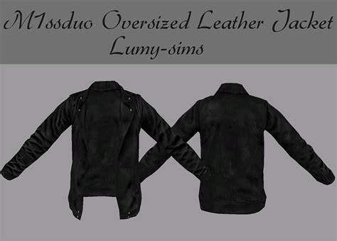 Lumy Sims M1ssduo Oversized Leather Jacket 10 Dopecherryblossomheart