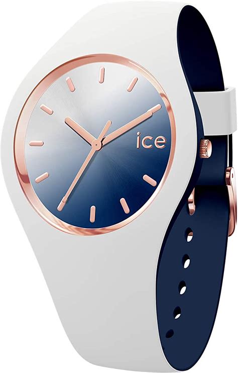 Ice Watch Ice Duo Chic White Marine Womens Wristwatch With Silicon