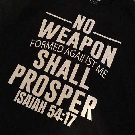 No Weapon Formed Against Me Shall Prosper Isaiah 5417 Bible Etsy