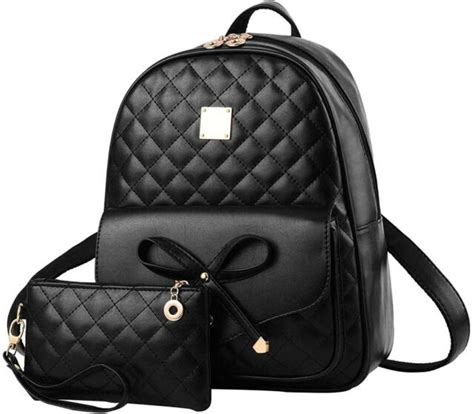 I Ihayner Girls Bowknot 2 Pcs Fashion Backpack Cute Mini Leather