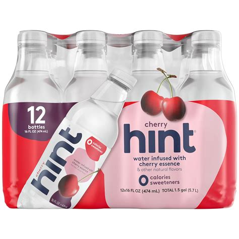 Hint Cherry Flavored Water 16 Fl Oz 12carton 184739001573
