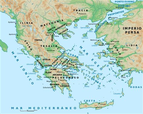 Mapa Da Grecia Antiga Ictedu