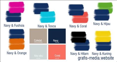 Jika anda memilih menggunakan warna biru niavy pada dinding. 54+ Warna Navy Cocoknya Dengan Warna Apa