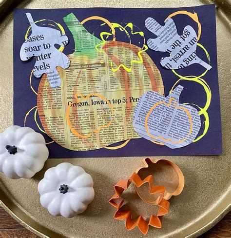 Fall Newspaper Collage Art Project For Kids Fantastic Fun And Learning