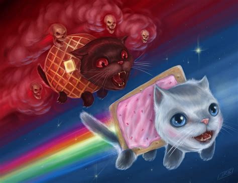 The perfect pop cat animated gif for your conversation. Image - 161105 | Nyan Cat / Pop Tart Cat | Know Your Meme