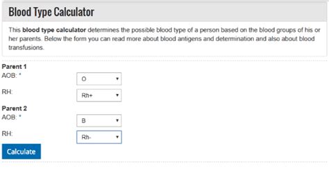 .blood type manually but the better and easier way is to use our baby blood type calculator. Best Online Blood Type Calculator Websites To Determine ...