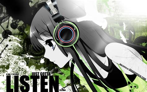 Girl With Headphones Listening To Music Wallpapers And