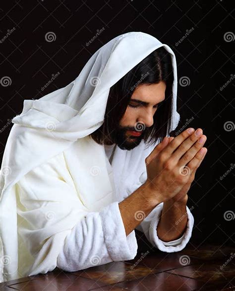 Praying Jesus Christ Of Nazareth Stock Image Image Of Isolated
