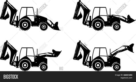 Backhoe Loaders Vector And Photo Free Trial Bigstock