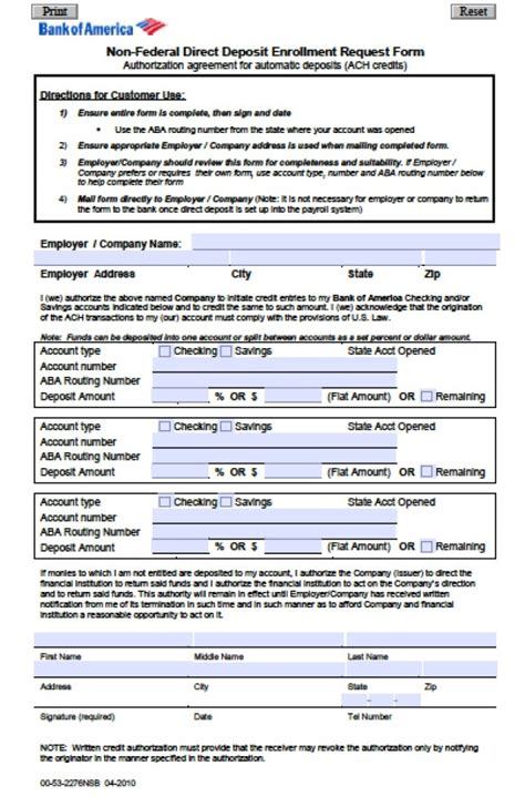 10 Quickbooks Direct Deposit Form Intuit Direct Deposit Download