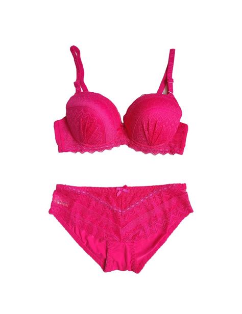 zimisa hot pink lace design pushup bra and panty set buy bras panties nightwear swimwear