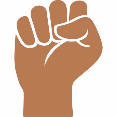 Black Fist Hand Power Solidarity Strength Victory Icon