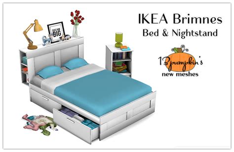 My Sims 4 Blog Ikea Brimnes Bed And Nightstand By 13pumpkin