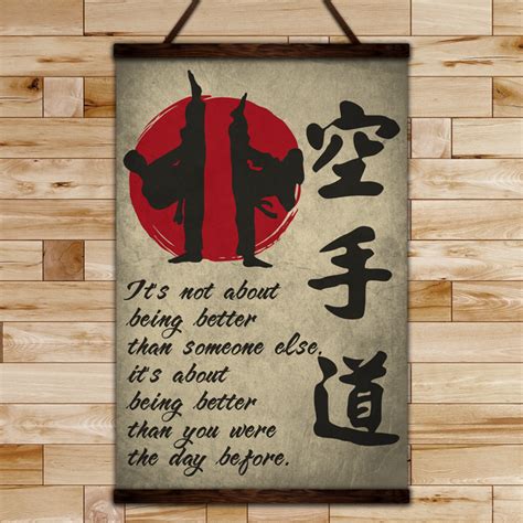 Ka008 Its Not About Being Better Karate Canvas With The Wood Frame