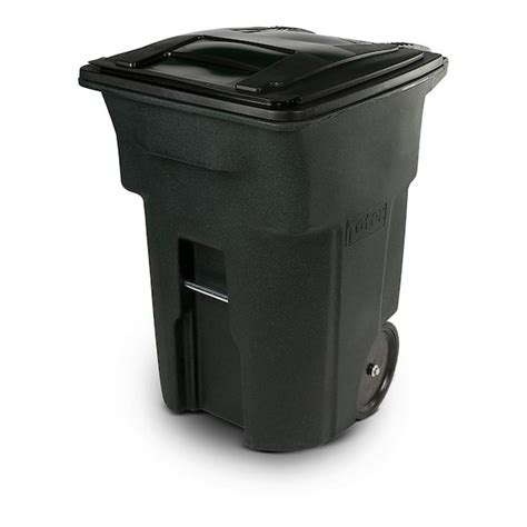 Toter 96 Gallon Greenstone Outdoor Trash Cangarbage Can With Quiet