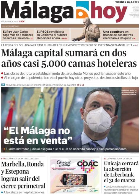 Málaga Hoy 26022021 Asociación De La Prensa De Málaga