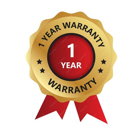 Premium Vector 1 Year Warranty Badge Warranty Certificate 1 Year