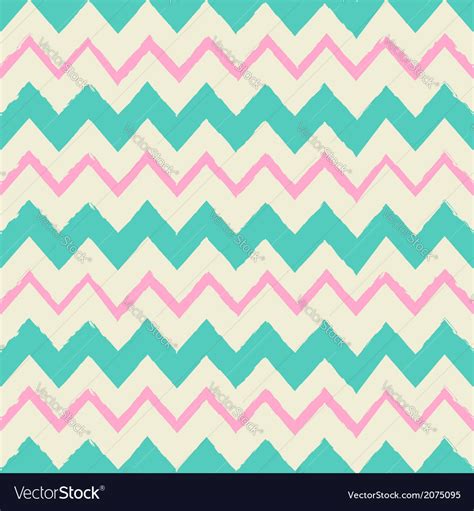Seamless Chevron Pattern In Blue And Pink Vector Image