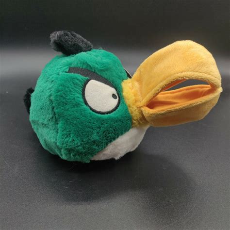 Angry Birds Green Hal Toucan No Sound Open Beak Mouth Plush Stuffed