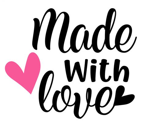 Made With Love Free Svg File SVG Heart