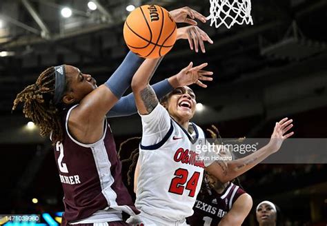 Madison Scott Of The Ole Miss Rebels And Janiah Barker Of The Texas News Photo Getty Images