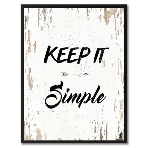 Keep It Simple Wisdom Quote Saying T Ideas Home Décor Wall Art
