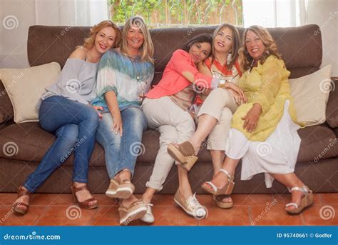 group of happy mature women friends stock image image of friends people 95740661