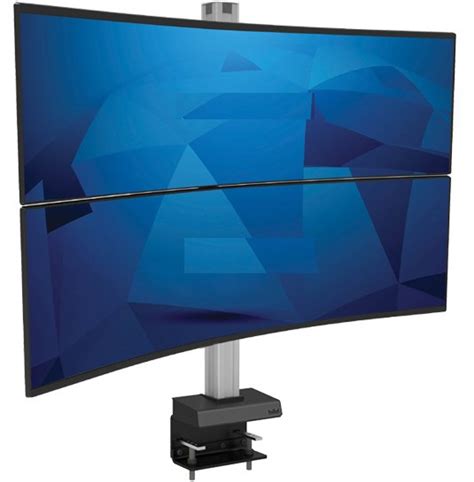 Dual Stacking Monitor Mount For 2 X 49 Ultrawide Monitors Edm Uw1x1