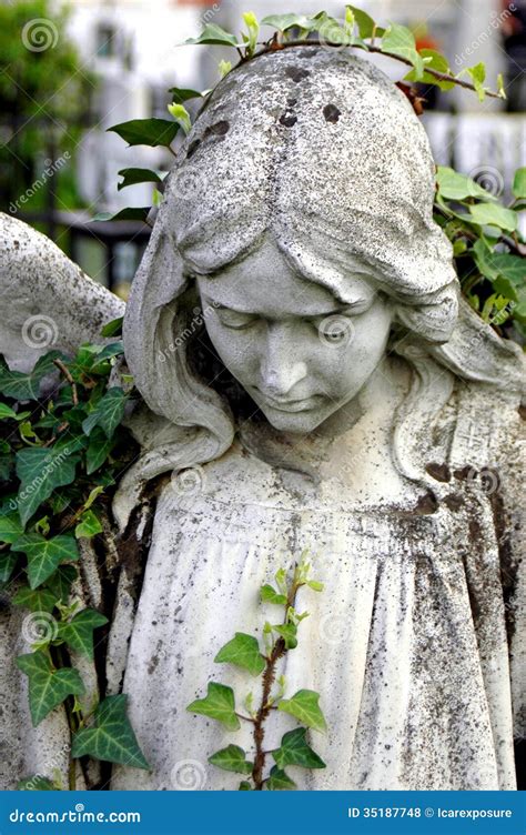 Cemetery Statue Of An Angel Stock Photo Image Of Funeral
