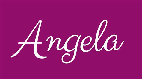 Learn How To Sign The Name Angela Stylishly In Cursive Writing Youtube