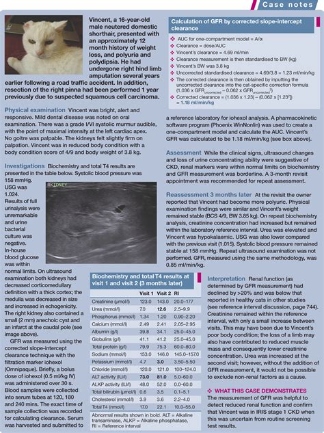 Measurement Of Glomerular Filtration Rate In Cats Methods And