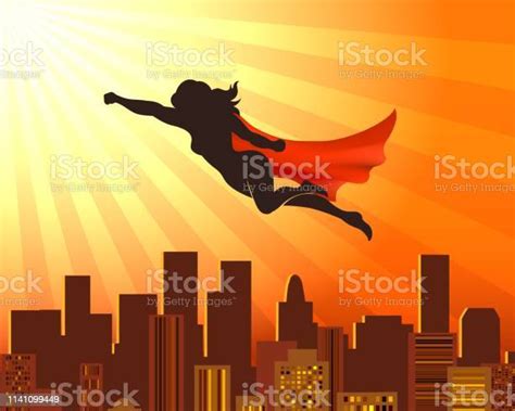 Flying Girl Superhero Stock Illustration Download Image Now Istock