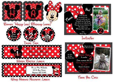 Red And Black Polka Dot Minnie Mouse Bundle Of By Skyecreation Minnie
