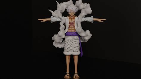 3d Model Luffy Gear 5 Nika Vr Ar Low Poly Cgtrader