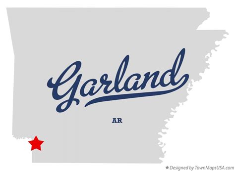 Map Of Garland Miller County Ar Arkansas