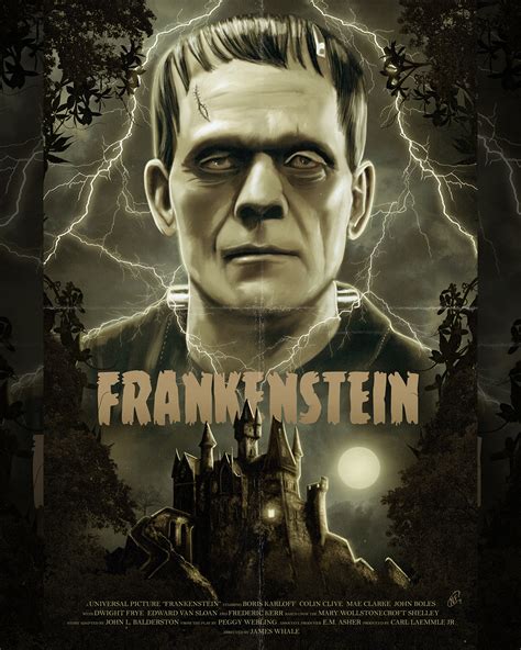 Frankenstein 1931 Neil Fraser Graphics Posterspy