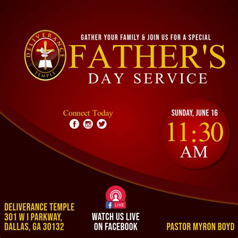 Copy Of Fathers Day Worship Service Postermywall