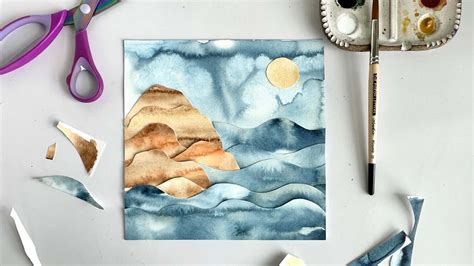 How To Create A Watercolor Seascape Collage