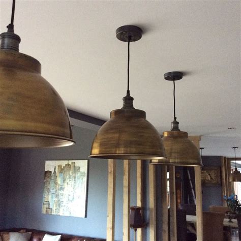 Antique Brass Ceiling Pendants With Pewter Fittings Industville