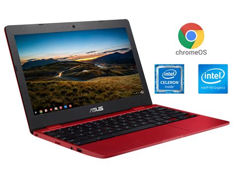 Refurbished Asus Chromebook 12 Red 116 Hd Display Intel Celeron