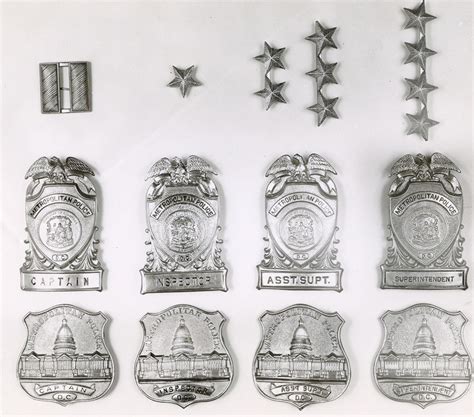Badges And Rank Insignia Of The Metropolitan Police Department